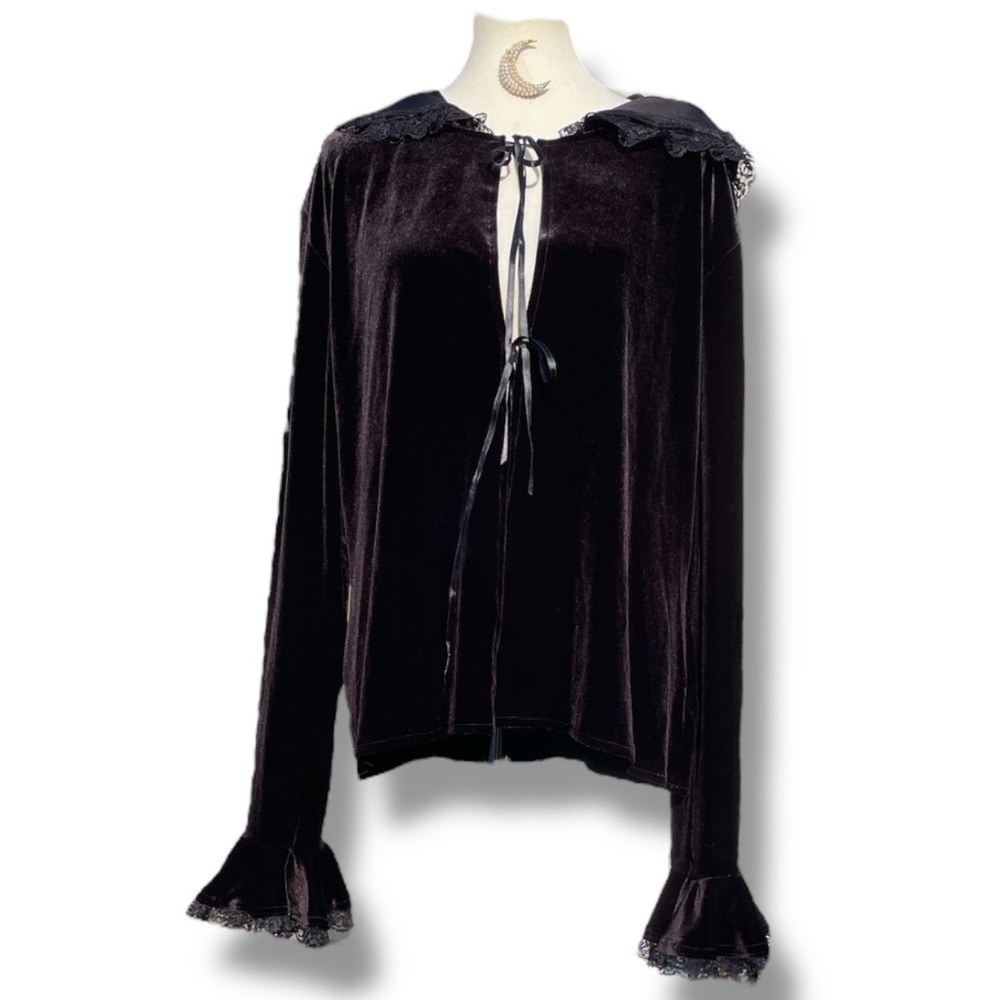 Flaming Angels Canada Velvet & Lace Gothic Victorian Vampire Hood Cloak 24 XXL - Picture 4 of 16